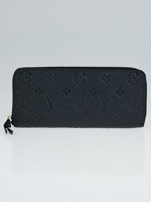 Louis Vuitton Black Monogram Empreinte Leather Clemence Wallet