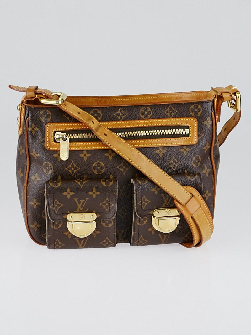 Louis Vuitton Monogram Leather Hudson Messenger GM Bag Brown