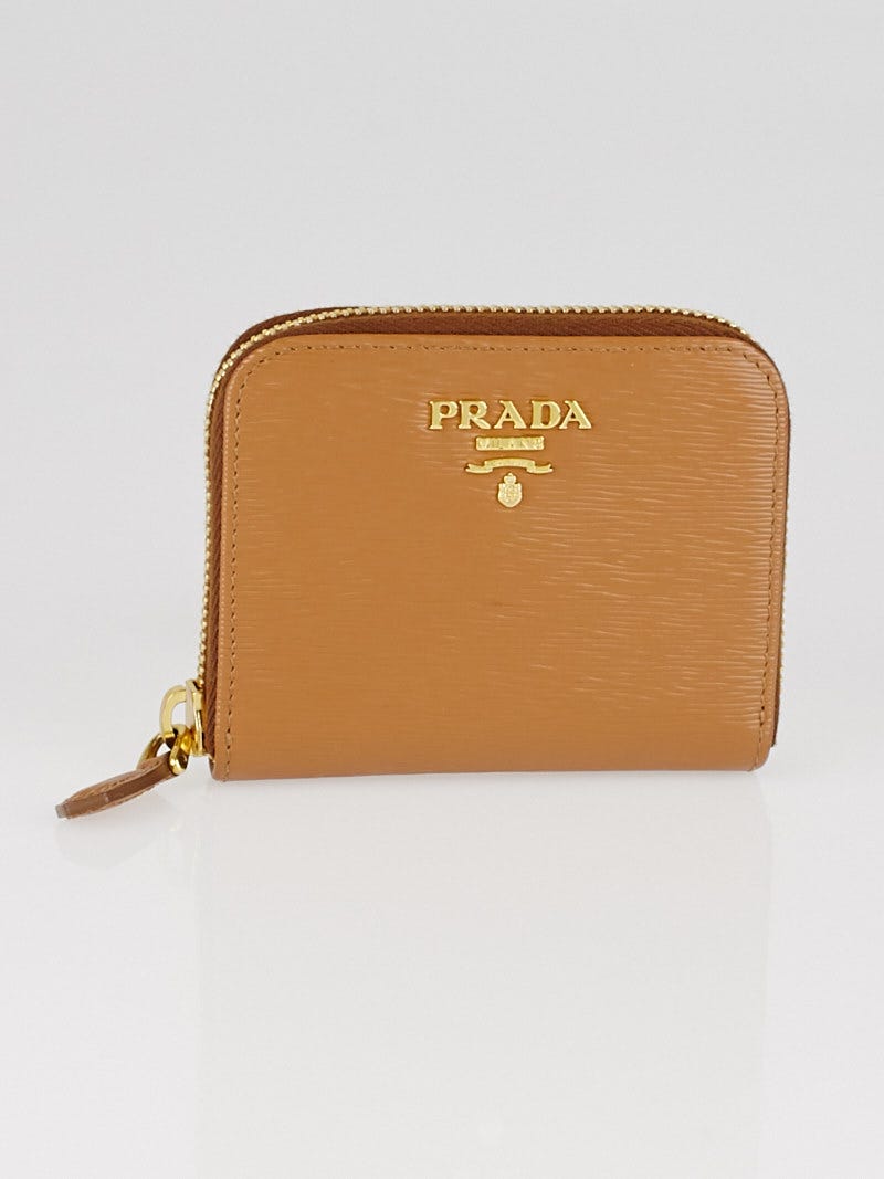 Prada Caramel leather card holder