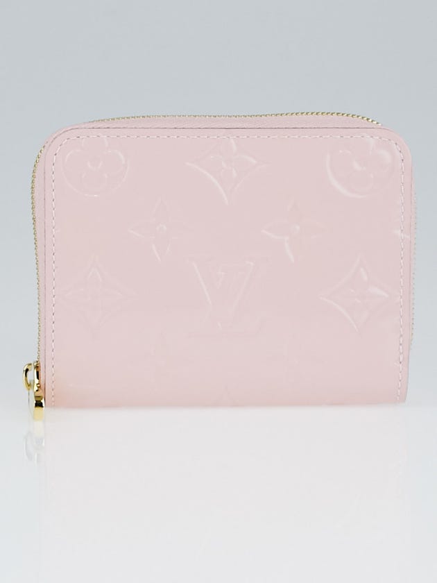 Louis Vuitton Rose Angelique Monogram Vernis Zippy Coin Purse