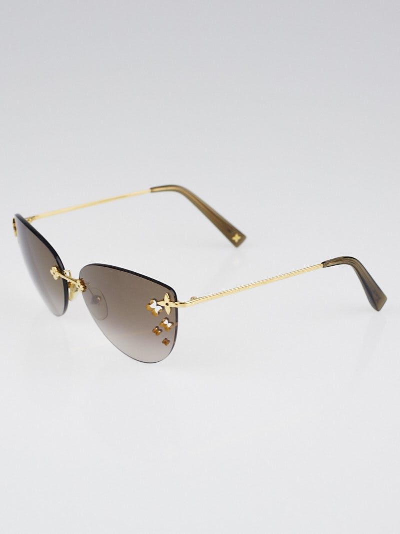 Louis Vuitton Brown Rimless Desmayo Sunglasses Z0051U - Yoogi's Closet