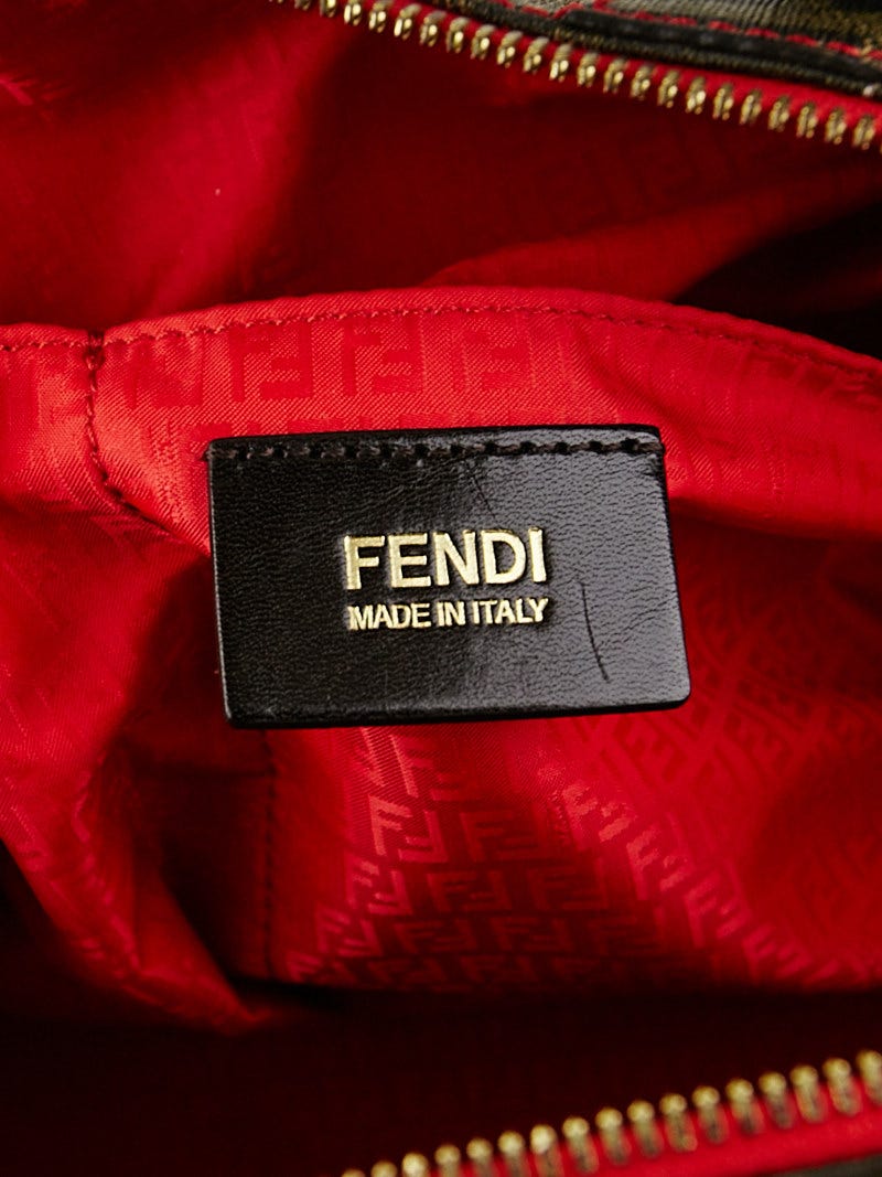 Fendi Tobacco Zucca Print Coated Canvas Bauletto Boston Fendi Tobacco Zucca Print Coated Canvas Bauletto Boston