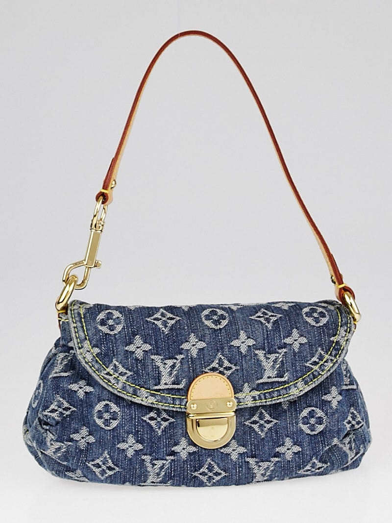 Louis Vuitton Blue Monogram Denim Mini Pleaty Bag - Yoogi's Closet