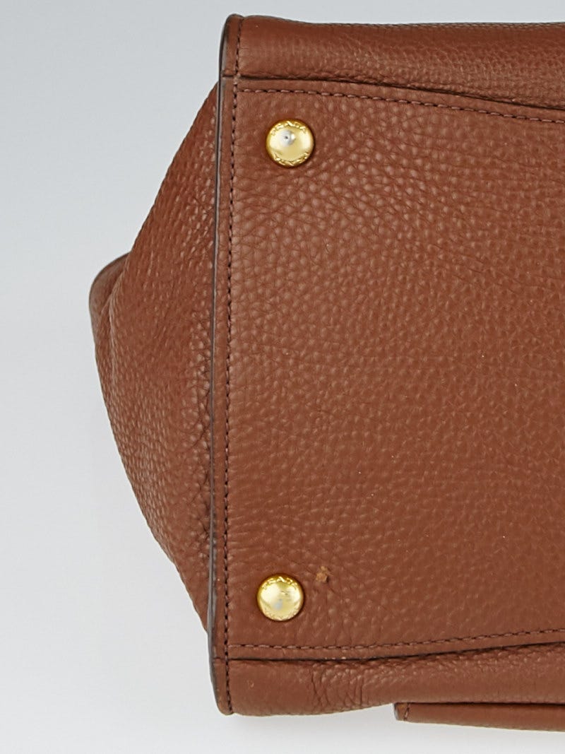 Prada Palissandro Vitello Daino Leather Double Handle Tote Prada Palissandro Vitello Daino Leather Double Handle Tote