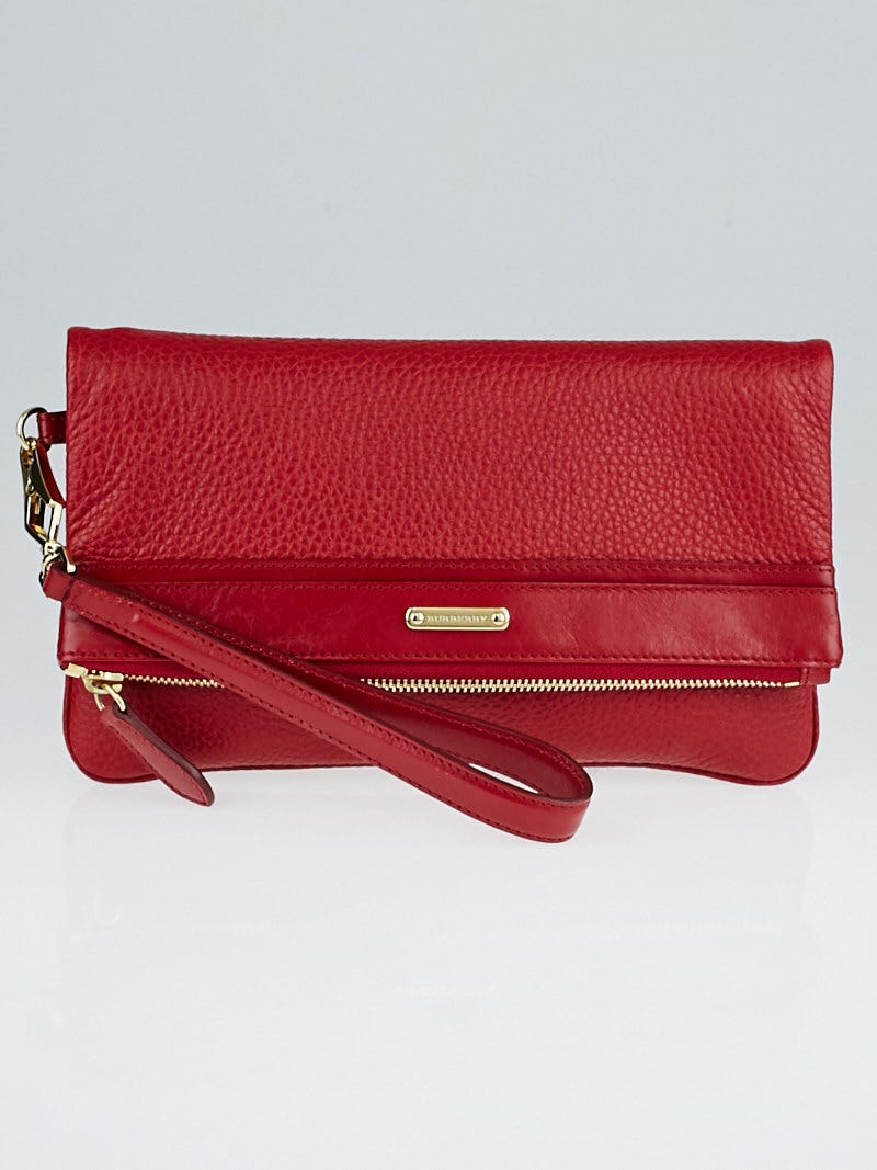 Burberry grainy leather wristlet clutch 2025