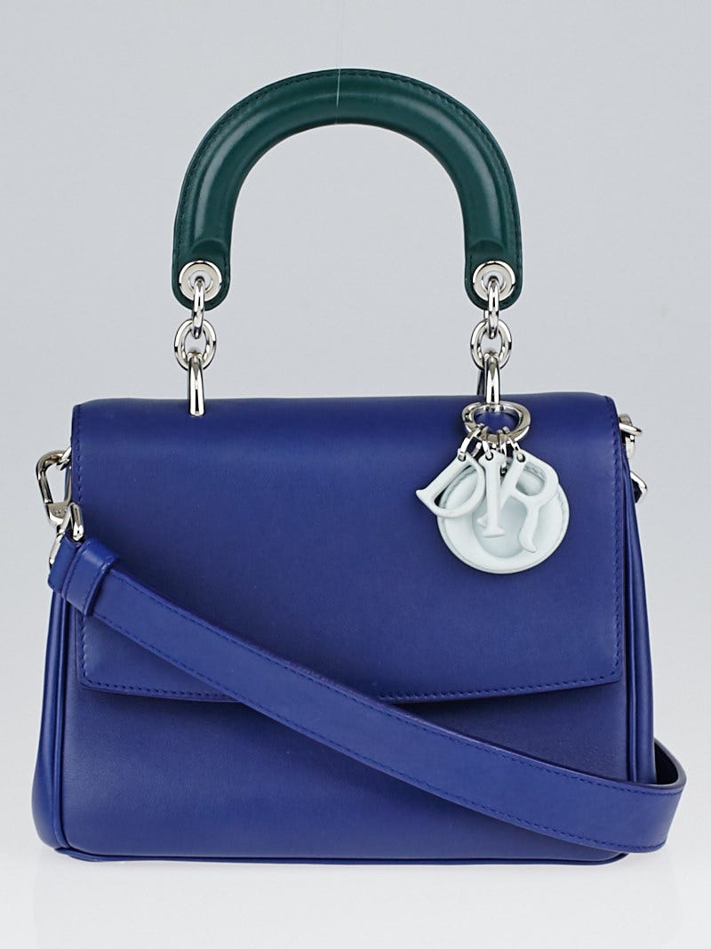 Christian Dior Blue Tri-Color Leather Be Dior Mini Flap Bag - Yoogi'S Closet