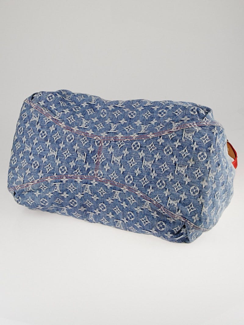 Louis Vuitton Limited Edition Bleu Monogram Denim Sunrise Bag - Yoogi's  Closet