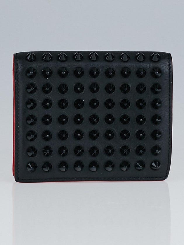 Christian Louboutin Black Leather and Spikes Paros Wallet