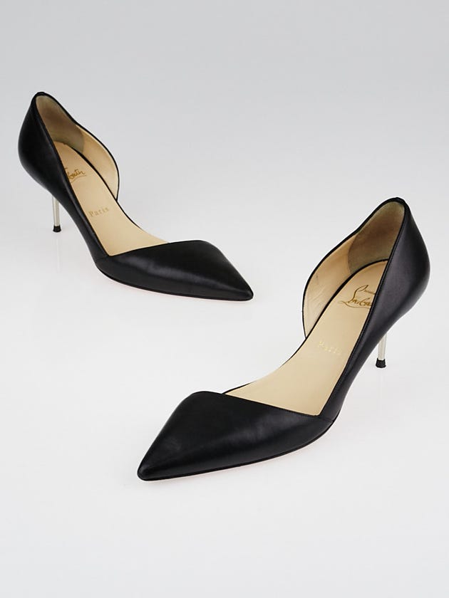 Christian Louboutin Black Leather Newton 45 Pumps Size 9/39.5