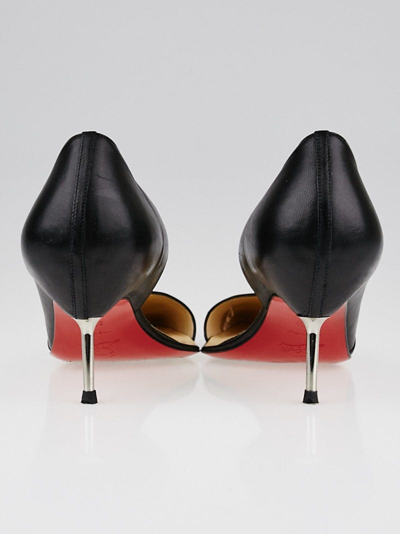 Christian Louboutin Black Leather Newton 45 Pumps Size 9/39.5