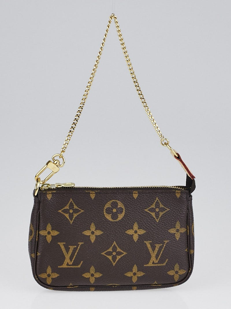【爆買い！】 Vuitton Louis Monogram Bag Pochette Accessories Mini Canvas 小物