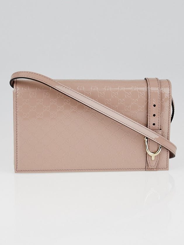 Gucci Light Pink Microguccissima Patent Leather Nice Crossbody Bag