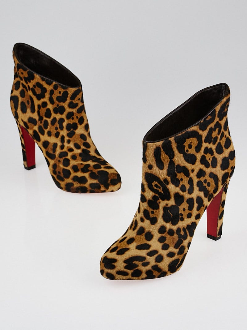 Christian louboutin 2025 leopard ankle boots