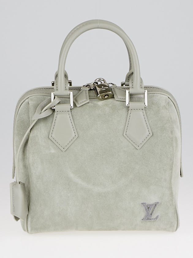 Louis Vuitton Limited Edition Grey Suede Illusion Speedy Cube PM Bag