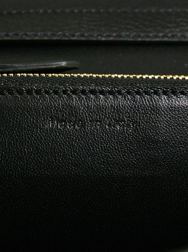 CELINE CLASSIC BOX BLACK　正規品・新品 Celine Black Goatskin Leather Medium Classic Box Bag | Yoogi's Closet