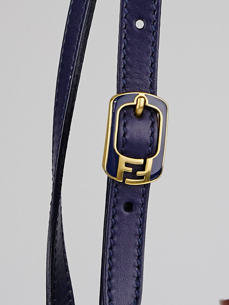 Fendi Beige/Blueberry/Aubergine Leather 2Bag Colorblock Tote