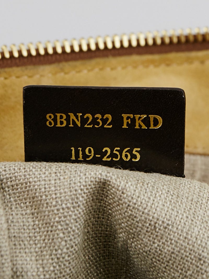Fendi Beige/Blueberry/Aubergine Leather 2Bag Colorblock Tote