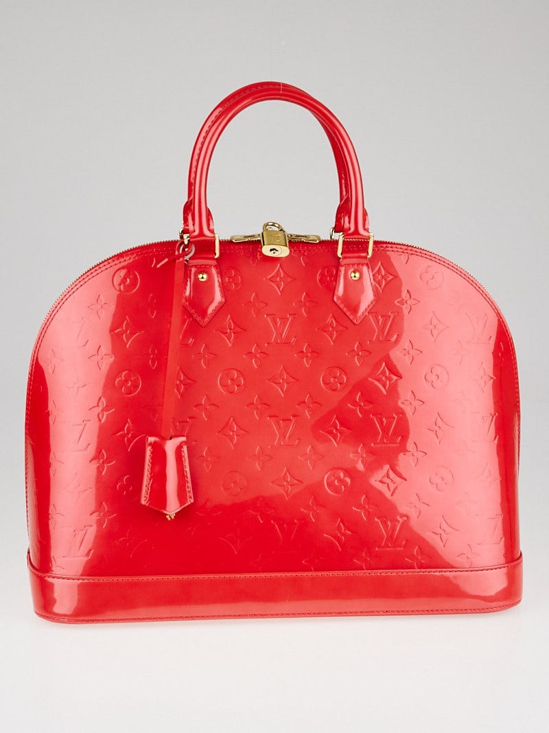 Louis Vuitton Rouge Grenadine Monogram Vernis Alma GM Bag - Yoogi's Closet