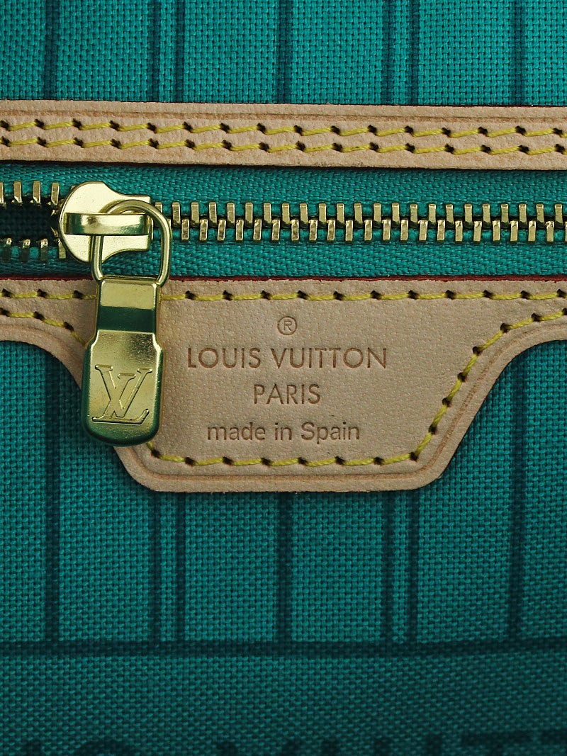Louis Vuitton Limited Edition Turquoise Monogram V Neverfull Louis Vuitton Limited Edition Turquoise Monogram V Neverfull