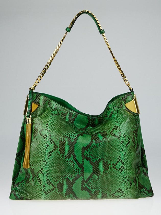 Gucci Green Python Bag Gucci Green Python 1970 Shoulder Bag | Yoogi's Closet