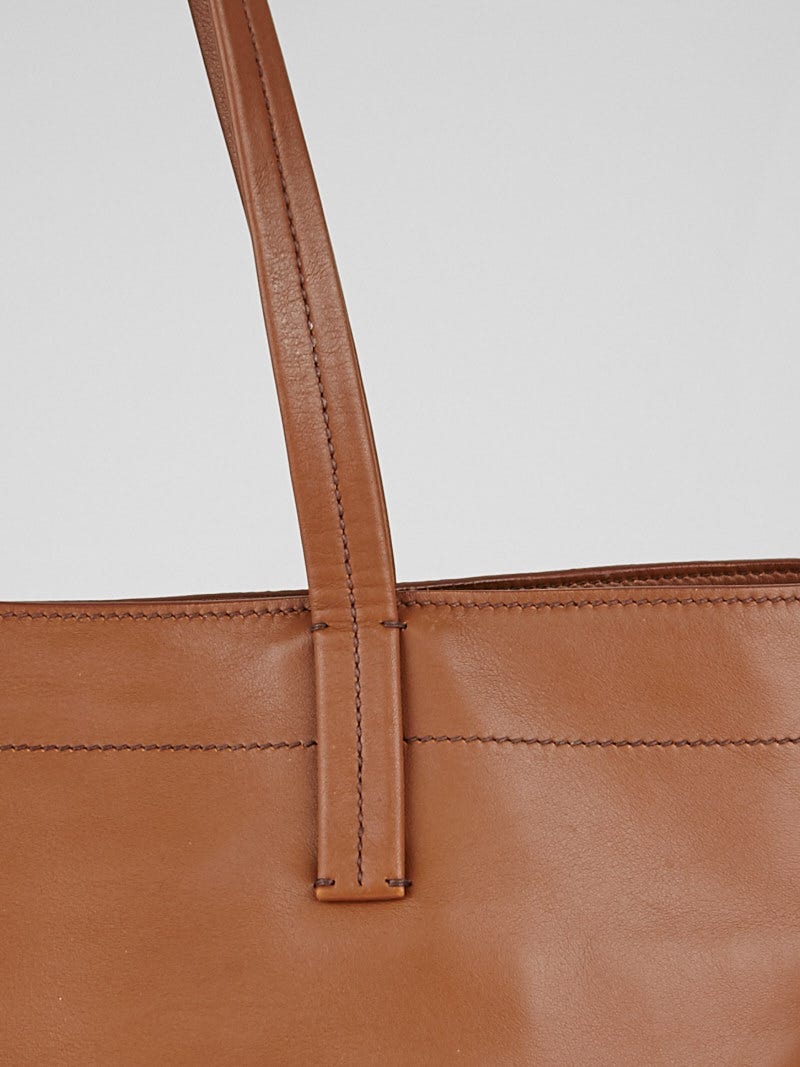 Miu Miu Nocciolo Vitello Soft Calf Leather Shopping Tote Bag 