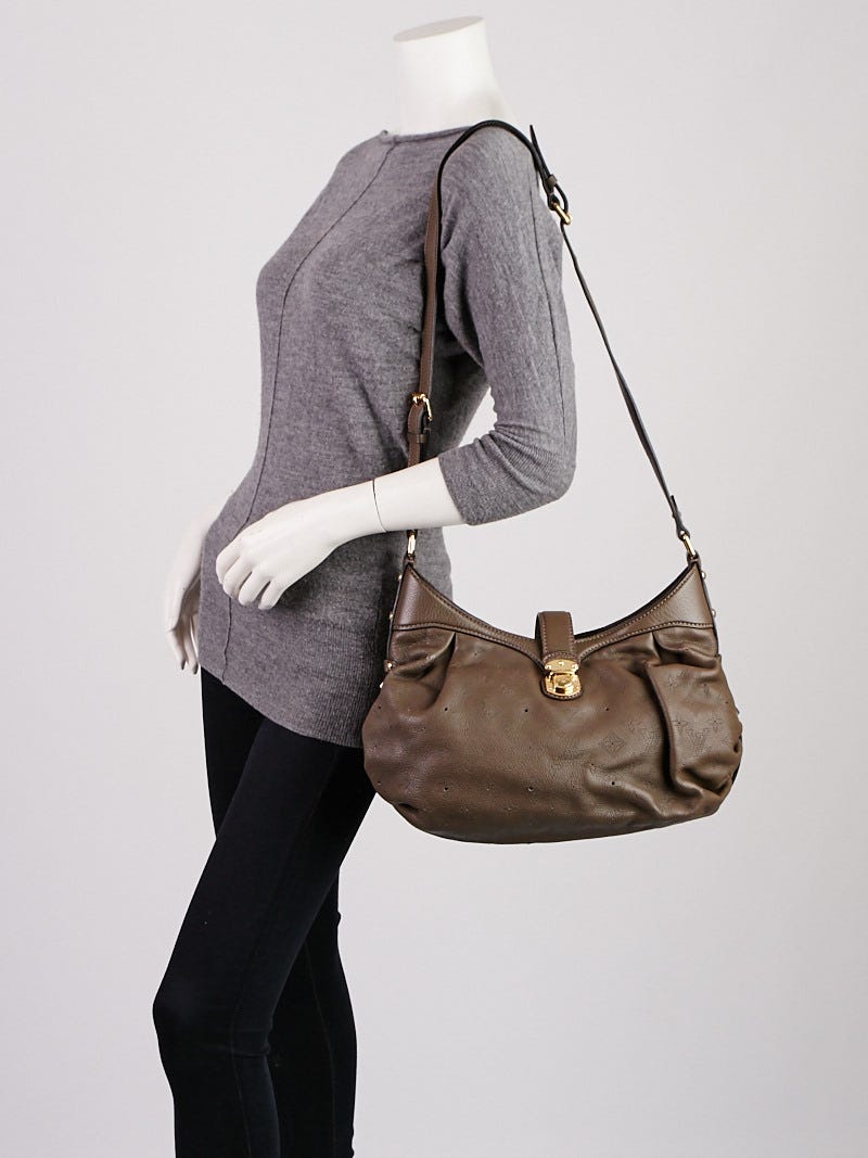 Louis Vuitton Gris Elephant Monogram Mahina Leather XS Bag