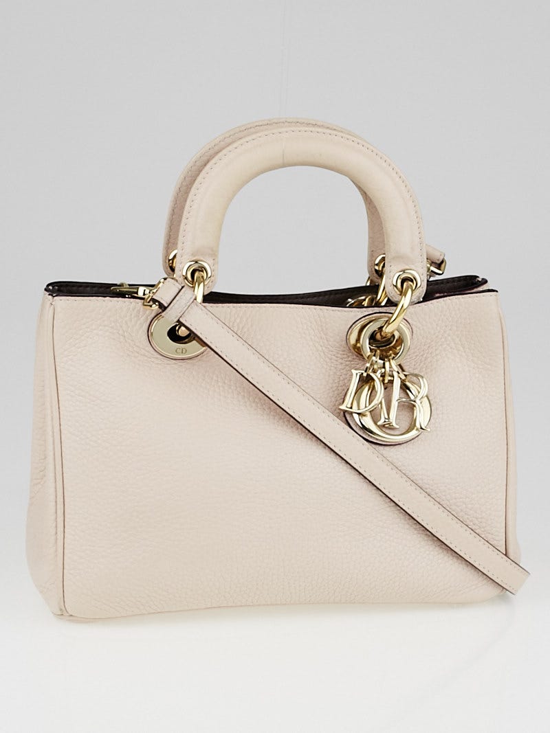 Christian Dior Light Pink Pebbled Calfskin Diorissimo Mini Bag Yoogi s Closet
