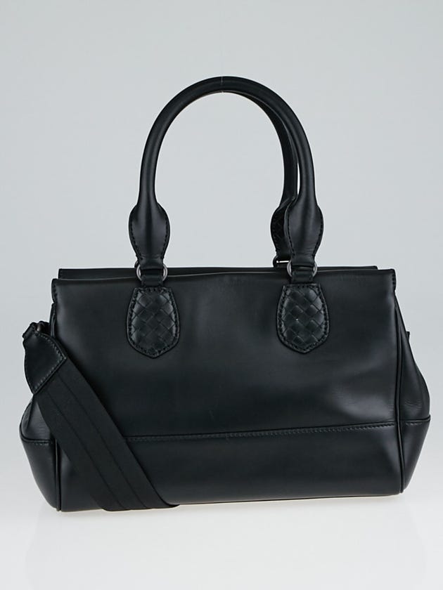 Bottega Veneta Black New Calf Leather Ducale Double Handle Bag