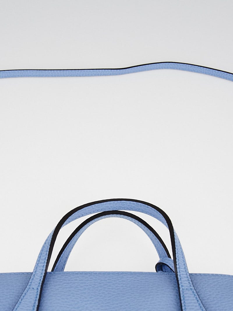 Gucci Light Blue Pebbled Calfskin Leather Mini Swing Bag Gucci Light Blue Pebbled Calfskin Leather Mini Swing Bag