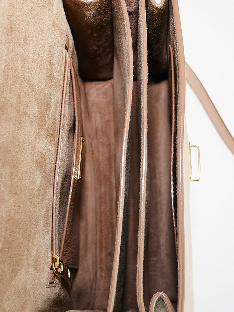 Miu Miu Pale Pink Madras Goatskin Leather Shoulder Bag | Yoogi's