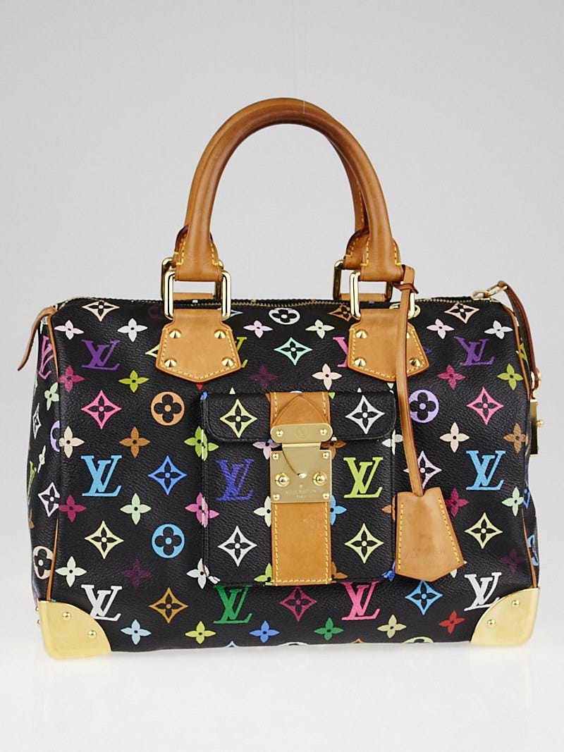Louis Vuitton Black Monogram Multicolore Speedy 30 Bag - Yoogi's Closet