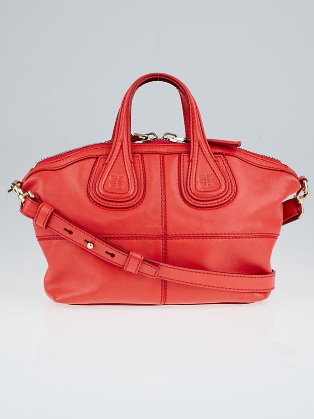 Givenchy Red Lambskin Leather Micro Nightingale Bag