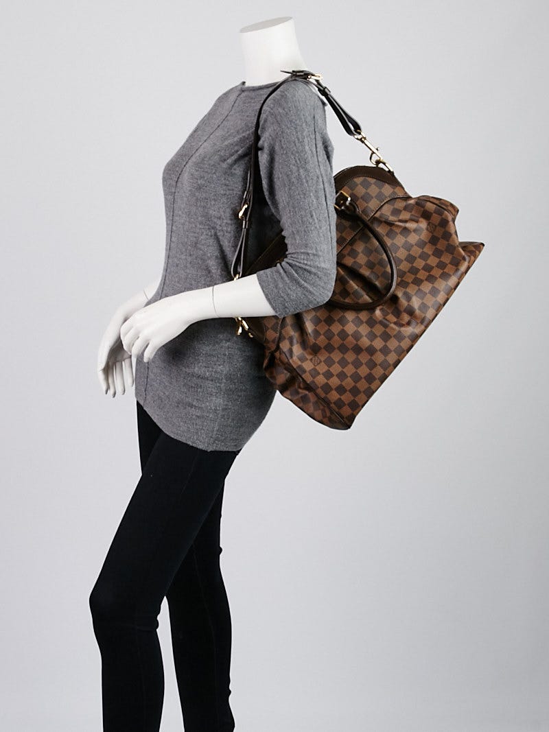 Louis Vuitton Authentic Trevi GM Damier Ebene Shoulder With Strap Handbag  AR0078