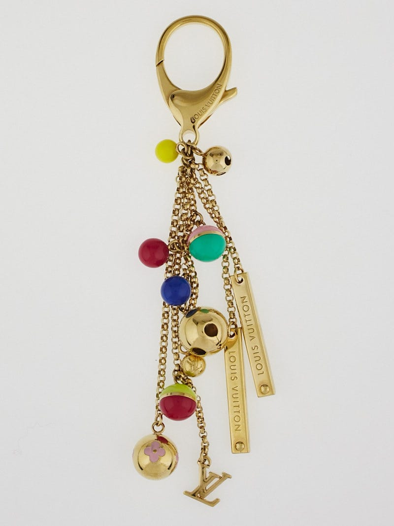 Louis Vuitton Multi Color Resin Gold Tone Key Holder Chain Louis Vuitton