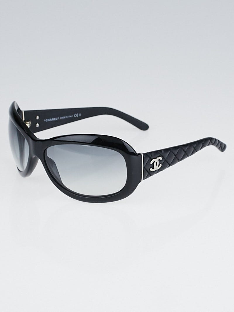 Chanel Black Frame Quilted CC Logo Sunglasses - 5116 - Yoogi's Closet