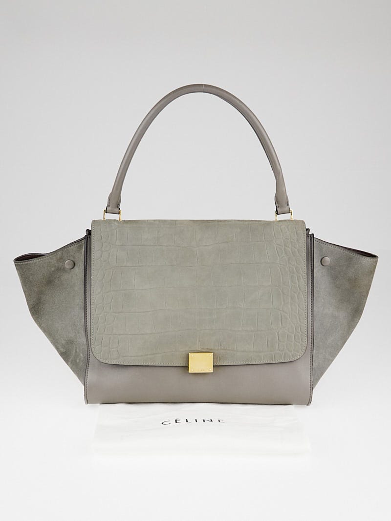 Celine trapeze croc embossed clearance