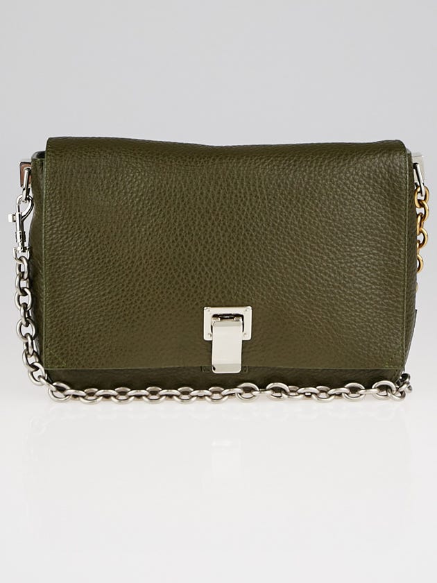 Proenza Schouler Khaki Leather Extra Small Courier Flap Bag