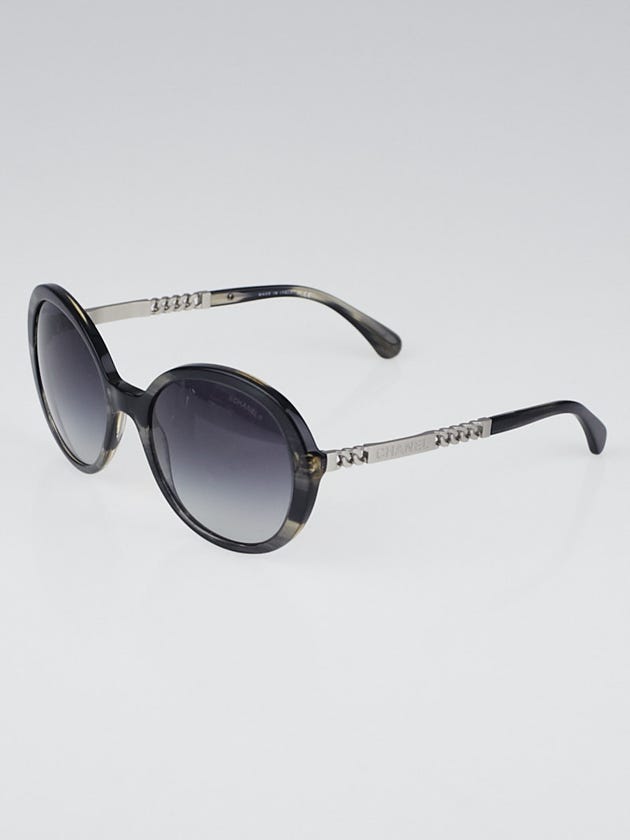 Chanel Grey Acetate Frame Chain Sunglasses-5353