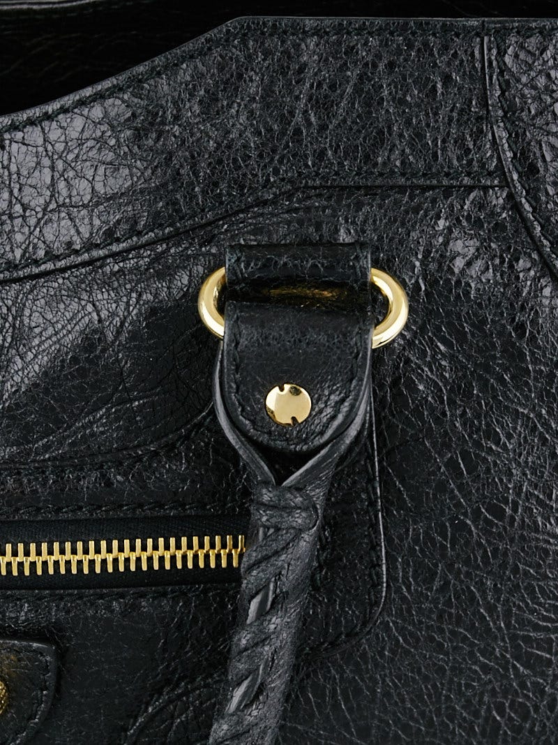 Balenciaga Black Lambskin Leather Giant 12 Giant Monday Bag