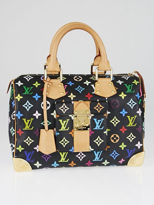 Louis Vuitton Black Monogram Multicolore Speedy 30 Bag