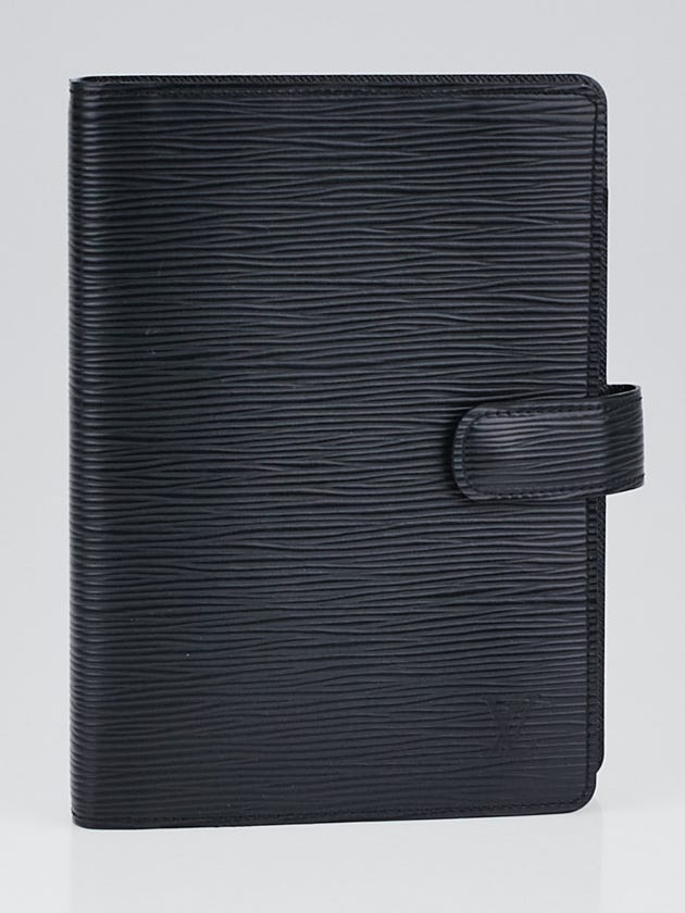 Louis Vuitton Black Epi Leather Medium Agenda Cover/Notebook