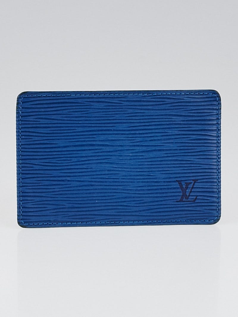 lv card holder blue