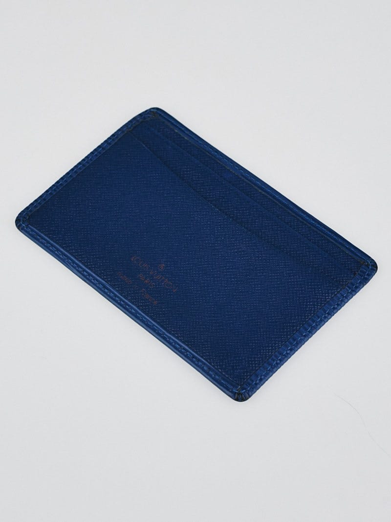 Louis Vuitton Blue Epi Toledo Card Case Holder 15lva615 Wallet