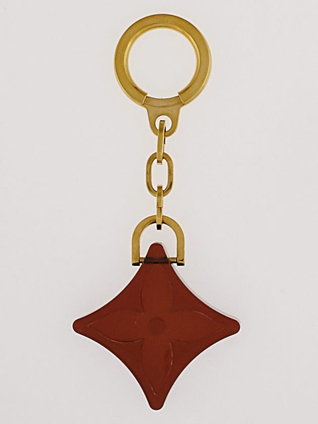 Louis Vuitton Brown Resin Flower Key Chain and Bag Charm