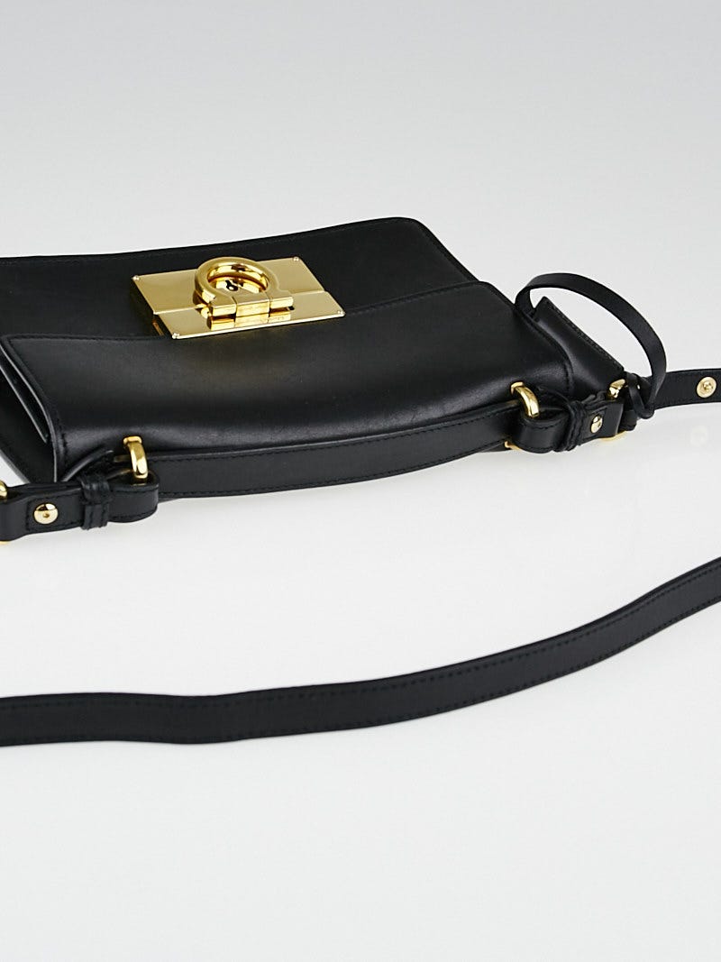 スーパーセール 目玉商品 Aileen Leather Black Ferragamo Salvatore Mini Bag Shoulder ハンドバッグ