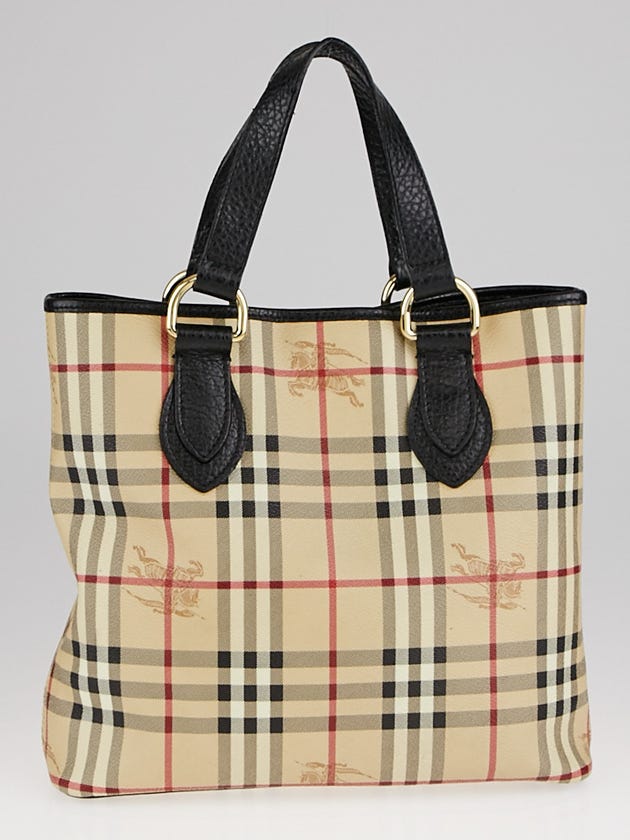 Burberry Haymarket Check Coated Canvas Small Regent Tote Bag