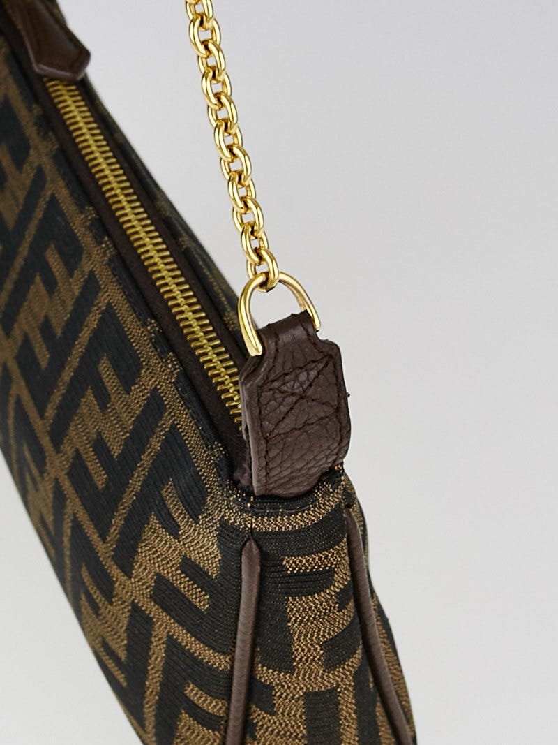 Fendi Zucca Chain Pochette - Neutrals Mini Bags, Handbags - FEN287126
