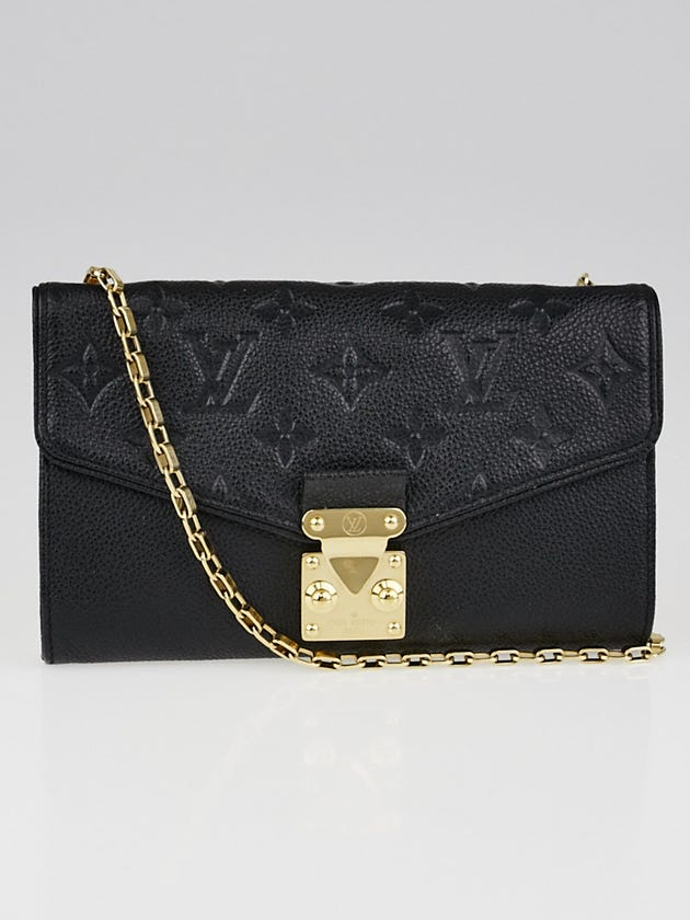 Louis Vuitton Black Monogram Empreinte Leather St Germain Pochette Bag