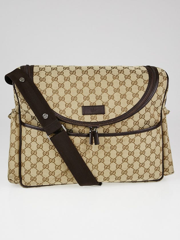 Gucci Beige/Ebony GG Canvas Diaper Bag