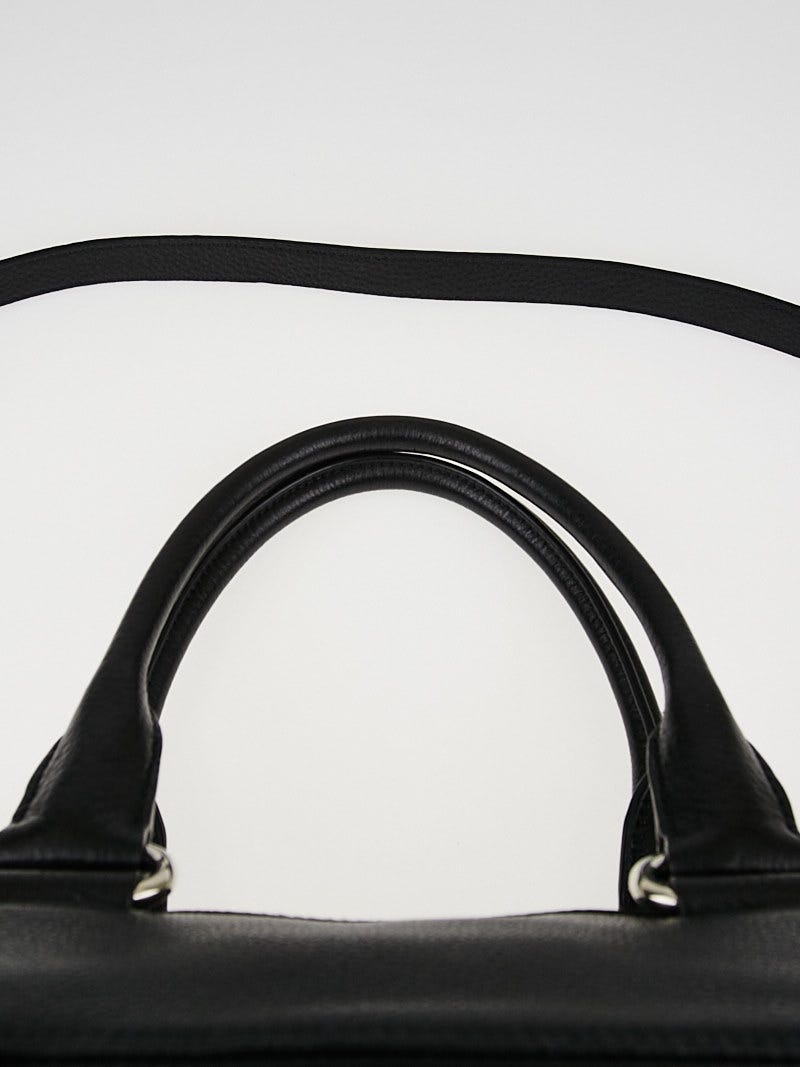 Prada Black Vitello Phenix Leather Zip Tote Bag BL0805 | Yoogi's